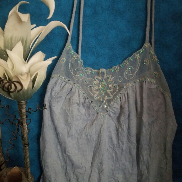 BEADED SLEEVELESS TANK, SIZE MEDIUM, j.t.b. - Picture 2 of 8